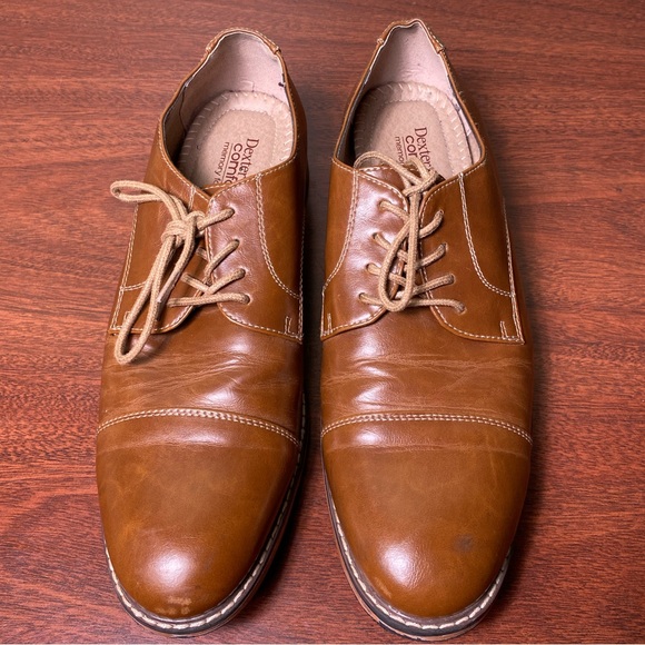 Dexter | Alec Cap Toe Comfort Oxford Cognac Vegan Leather - 8.5 - Picture 6 of 11